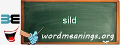 WordMeaning blackboard for sild